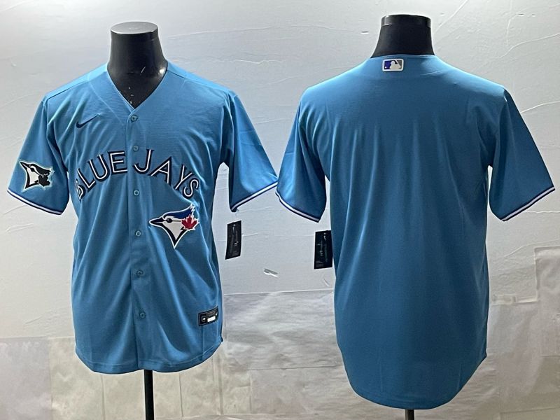 Men 2025 Toronto Blue Jays Blank Light Blue Game Nike MLB Jersey style 02->toronto blue jays->MLB Jersey